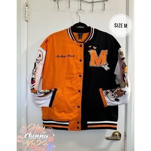 Disney Mickey Mouse and Friends Halloween Letterman Varsity Jacket - Size Medium